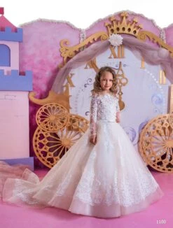 Liora(1100 Liora Girls Dress With Long Sleeves)