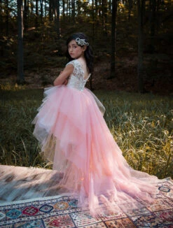 Hollywood High-Low Flower Girl Dress(Hollywood Flower Girl Dress)