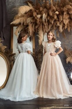 Off-White Flower Girl Princess Dress(Off White Flower Girl Princess Dress)
