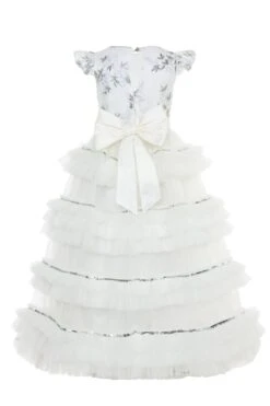 Formal Long Ruffled Dress(High Low Lace Dress) -Mia Bambina Store 30101PR 001 3