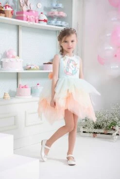 Unicorn Birthday Tutu Dress For Little Girls(Unicorn Birthday Tutu Dress For Little Girls) -Mia Bambina Store 30137PR 056 1