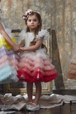 Girls Sophisticated Special Occasion Dress(3026 Short Girl Occasion Dress)