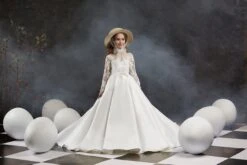 Girls Open Back Satin Ball Gown With Sleeves(Girls Open Back Satin Ball Gown With Sleeves) -Mia Bambina Store 3041 2 53f9d680 9d83 43a2 a43c 5a913dc4eb84