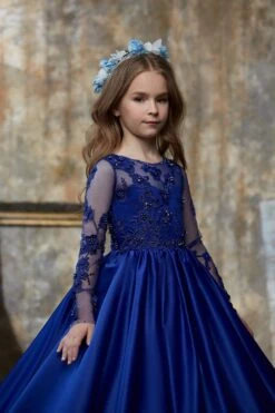 Royal Blue Ballgown Dress For Little Girls(Royal Blue Ballgown Dress For Little Girls)