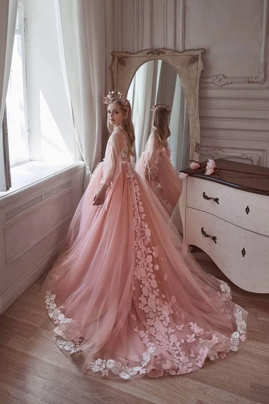 Pink Princess Dress Long Sleeves(Pink Princess Dress Long Sleeves) 2 Pink Princess Dress Long Sleeves(Pink Princess Dress Long Sleeves) - Image 2