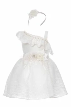 Ruffle Shoulder Toddler Dress For Special Occasions(Copy Of Bow Shoulder Toddler Dress For Special Occasions)