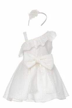 Ruffle Shoulder Toddler Dress For Special Occasions(Copy Of Bow Shoulder Toddler Dress For Special Occasions) -Mia Bambina Store 31068PR 001 3