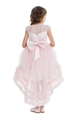 Pink Girls High Low Dress(Pink Girls High Low Dress) -Mia Bambina Store 32016PR 043 4