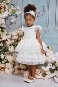 Sarah - Little Girl Party Dress 6-18 Months(Sarah Little Girl Party Dress 6 18 Months) -Mia Bambina Store 32098PRecru 3