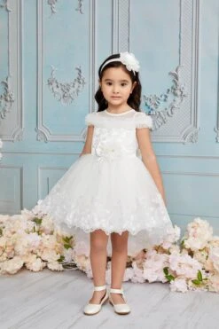 Lace High-Low Baby Dress(32104pr In Size 6 18 Months Ivory) -Mia Bambina Store 32104PRecru 6