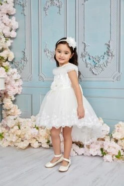 Lace High-Low Baby Dress(32104pr In Size 6 18 Months Ivory) -Mia Bambina Store 32104PRecru 8