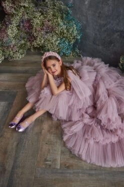 3213 Girls Tulle Dress With Endless Ruffles(3213 Girls Tulle Dress With Endless Ruffles) -Mia Bambina Store 3213 3