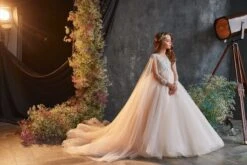 3219 Junior Bridesmaid Dress With Cape Sleeves(3219 Junior Bridesmaid Dress With Cape Sleeves) 9 3219 Junior Bridesmaid Dress With Cape Sleeves(3219 Junior Bridesmaid Dress With Cape Sleeves) -Mia Bambina Store 3219 3