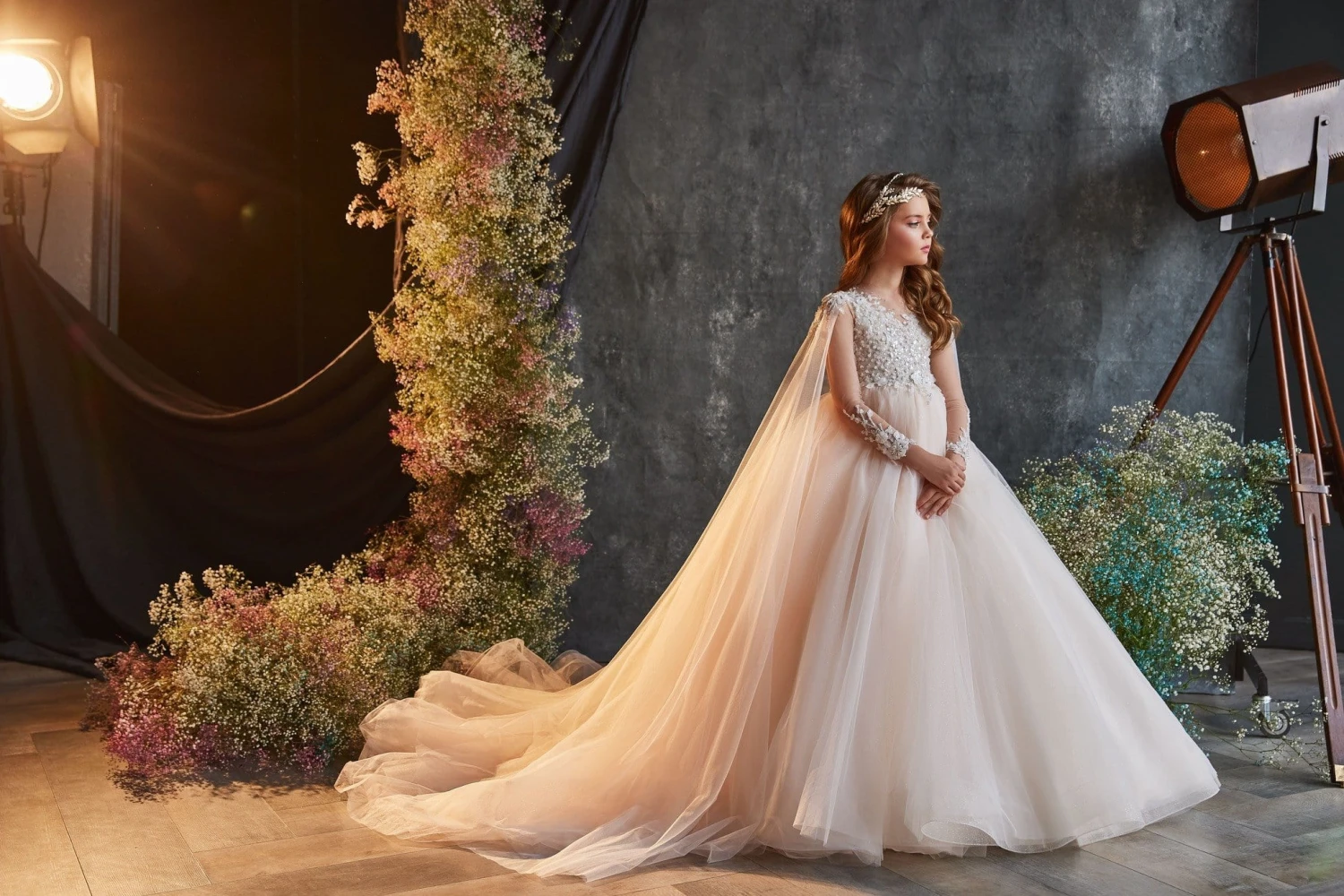 3219 Junior Bridesmaid Dress With Cape Sleeves(3219 Junior Bridesmaid Dress With Cape Sleeves) 3 3219 Junior Bridesmaid Dress With Cape Sleeves(3219 Junior Bridesmaid Dress With Cape Sleeves) - Image 3