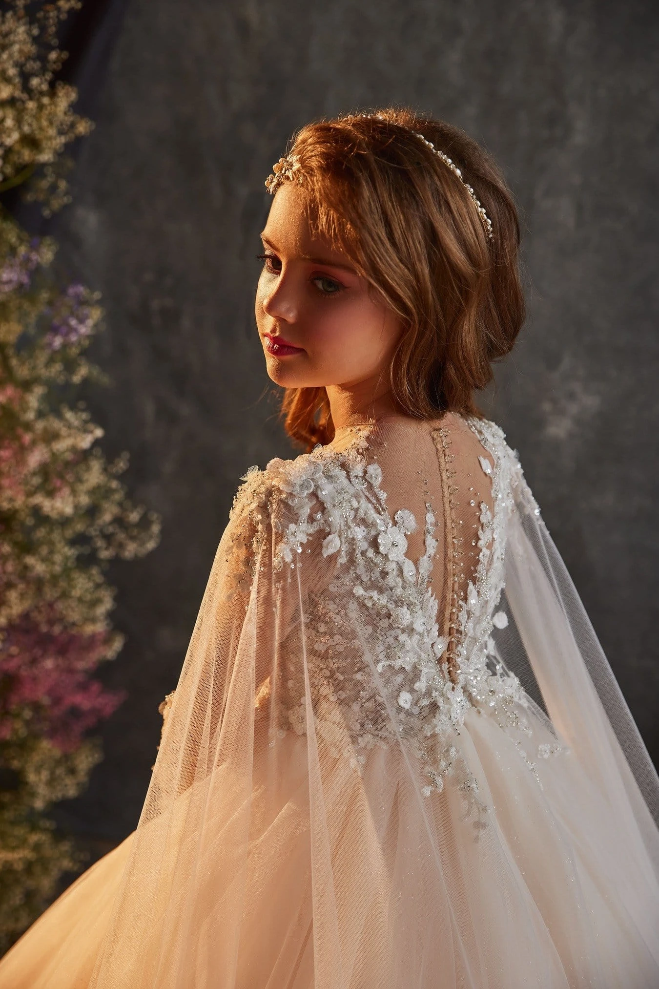 3219 Junior Bridesmaid Dress With Cape Sleeves(3219 Junior Bridesmaid Dress With Cape Sleeves) 6 3219 Junior Bridesmaid Dress With Cape Sleeves(3219 Junior Bridesmaid Dress With Cape Sleeves) - Image 6