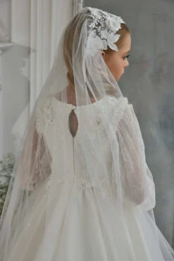 Modern Holy Communion Dress With Train(Modern Holy Communion Dress) -Mia Bambina Store 3306 5