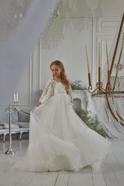 Long Sleeve First Communion Dress(Long Sleeve First Communion Dress) 9 Long Sleeve First Communion Dress(Long Sleeve First Communion Dress) -Mia Bambina Store 3314 4