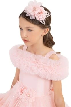 Girls Pink Ruffle Dress(Girls Pink Ruffle Dress) -Mia Bambina Store 33163PR Powder 4