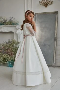 Traditional Communion Dress With Frill Detail(Traditional Communion Dress With Frill Detail) -Mia Bambina Store 3317 4