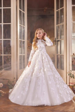 Astoria Floral Lace Dress With Long Sleeves(Astoria)