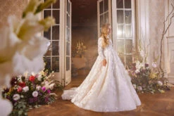 Astoria Floral Lace Dress With Long Sleeves(Astoria) -Mia Bambina Store 3400 2