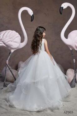 Girls Classic Princess Dress With Asymmetrical Skirt(Girls Classic Princess Dress With Asymmetrical Skirt) -Mia Bambina Store AF 003 3