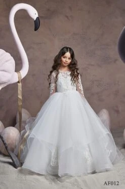 Girls Waterfall Layered Ballgown(Girls Waterfall Layered Ballgown Dress)