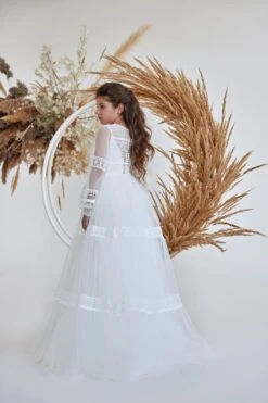 Charming French Lace Tulle First Communion Dress(Charming French Lace Tulle First Communion Dress) -Mia Bambina Store FM094 3