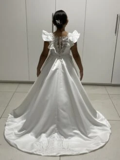 Flutter Sleeve Traditional Dress For Communions(Flutter Sleeve Traditional White Dress For Communions) 10 Flutter Sleeve Traditional Dress For Communions(Flutter Sleeve Traditional White Dress For Communions) -Mia Bambina Store IMG 4409