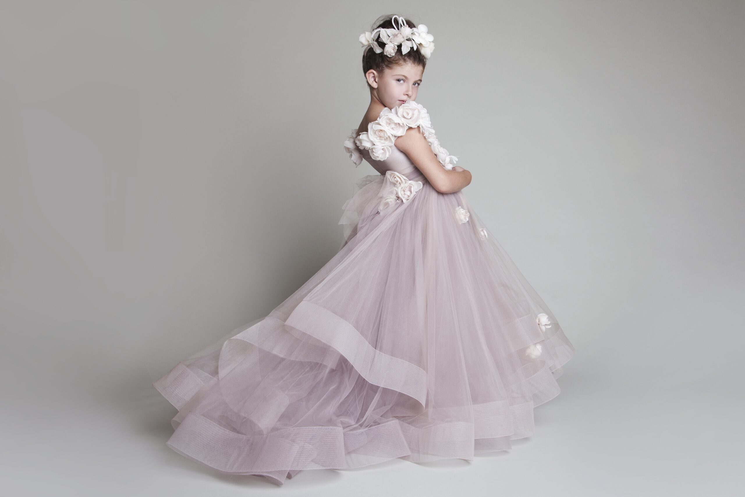 Mia Bambina Store -Mia Bambina Store Krikor Jabotian Blush Flower Girl Dress scaled
