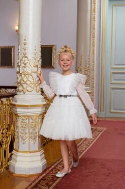 Jamel - Teen Girl Dress With Long Sleeves(Jamel Dress With Overskirt) -Mia Bambina Store P 1010