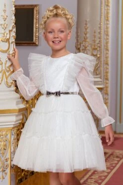 Jamel - Teen Girl Dress With Long Sleeves(Jamel Dress With Overskirt) -Mia Bambina Store P 1014