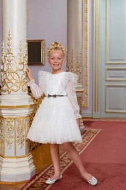 Jamel - Teen Girl Dress With Long Sleeves(Jamel Dress With Overskirt) -Mia Bambina Store P 1015