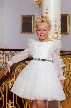 Jamel - Teen Girl Dress With Long Sleeves(Jamel Dress With Overskirt) -Mia Bambina Store P 1030