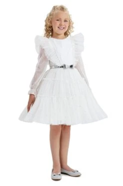 Jamel - Teen Girl Dress With Long Sleeves(Jamel Dress With Overskirt) -Mia Bambina Store Pamina 0130