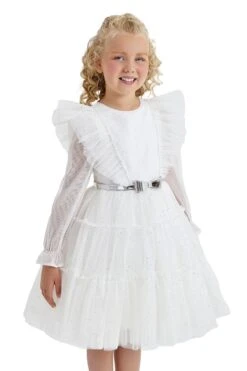 Jamel - Teen Girl Dress With Long Sleeves(Jamel Dress With Overskirt) -Mia Bambina Store Pamina 0138