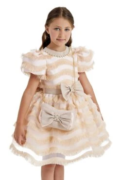 Girls Party Dress With A Chain Handbag(Girls Party Dress With A Chain Handbag In Sizes 4t 8) -Mia Bambina Store Pamina 2749