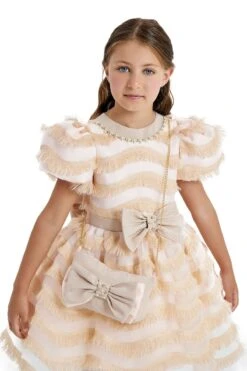 Girls Party Dress With A Chain Handbag(Girls Party Dress With A Chain Handbag In Sizes 4t 8) -Mia Bambina Store Pamina 2755