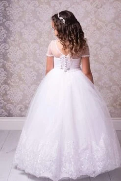 Columbus Girls First Communion Dress(Columbus Girls Dress For Communion) -Mia Bambina Store columbus girls first communion dress pentelei 15234245591105