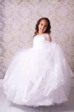 Columbus Girls First Communion Dress(Columbus Girls Dress For Communion) -Mia Bambina Store columbus girls first communion dress pentelei 15234245820481
