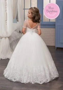 Columbus Girls First Communion Dress(Columbus Girls Dress For Communion) -Mia Bambina Store columbus girls first communion dress pentelei 15234246475841