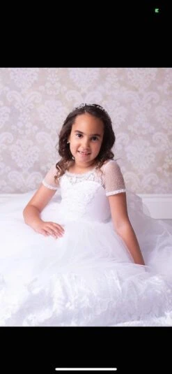 Columbus Girls First Communion Dress(Columbus Girls Dress For Communion) -Mia Bambina Store columbus girls first communion dress pentelei 15234246672449
