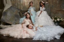 Girl's Ruffled Sparkly Long Princess Dress(Girls Ruffled Sparkly Long Princess Dress) 9 Girl's Ruffled Sparkly Long Princess Dress(Girls Ruffled Sparkly Long Princess Dress) -Mia Bambina Store girls ruffled sparkly long princess dress mia bambina boutique 4