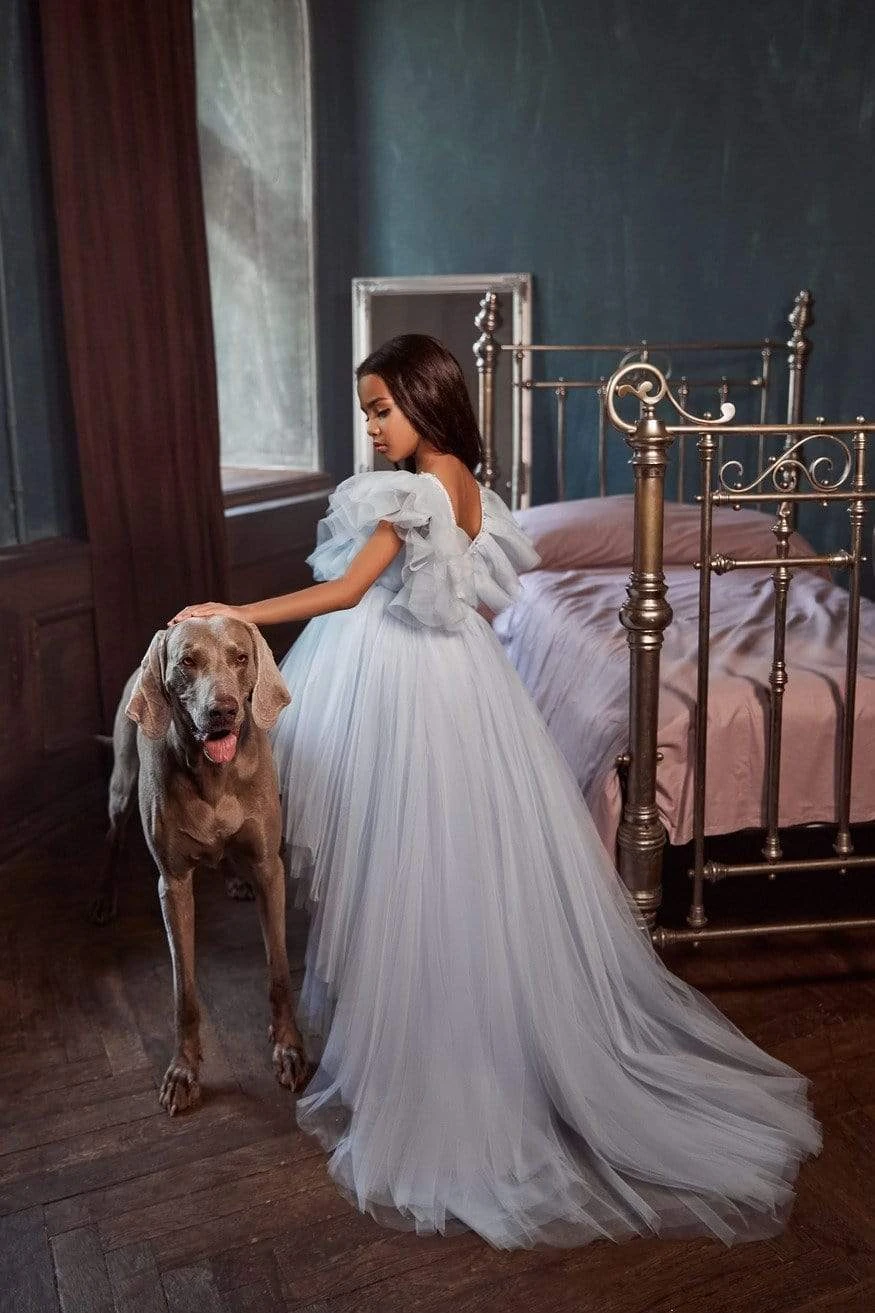 High Low Tulle Flower Girl Dress(High Low Tulle Flower Girl Dress 3143) 2 High Low Tulle Flower Girl Dress(High Low Tulle Flower Girl Dress 3143) - Image 2