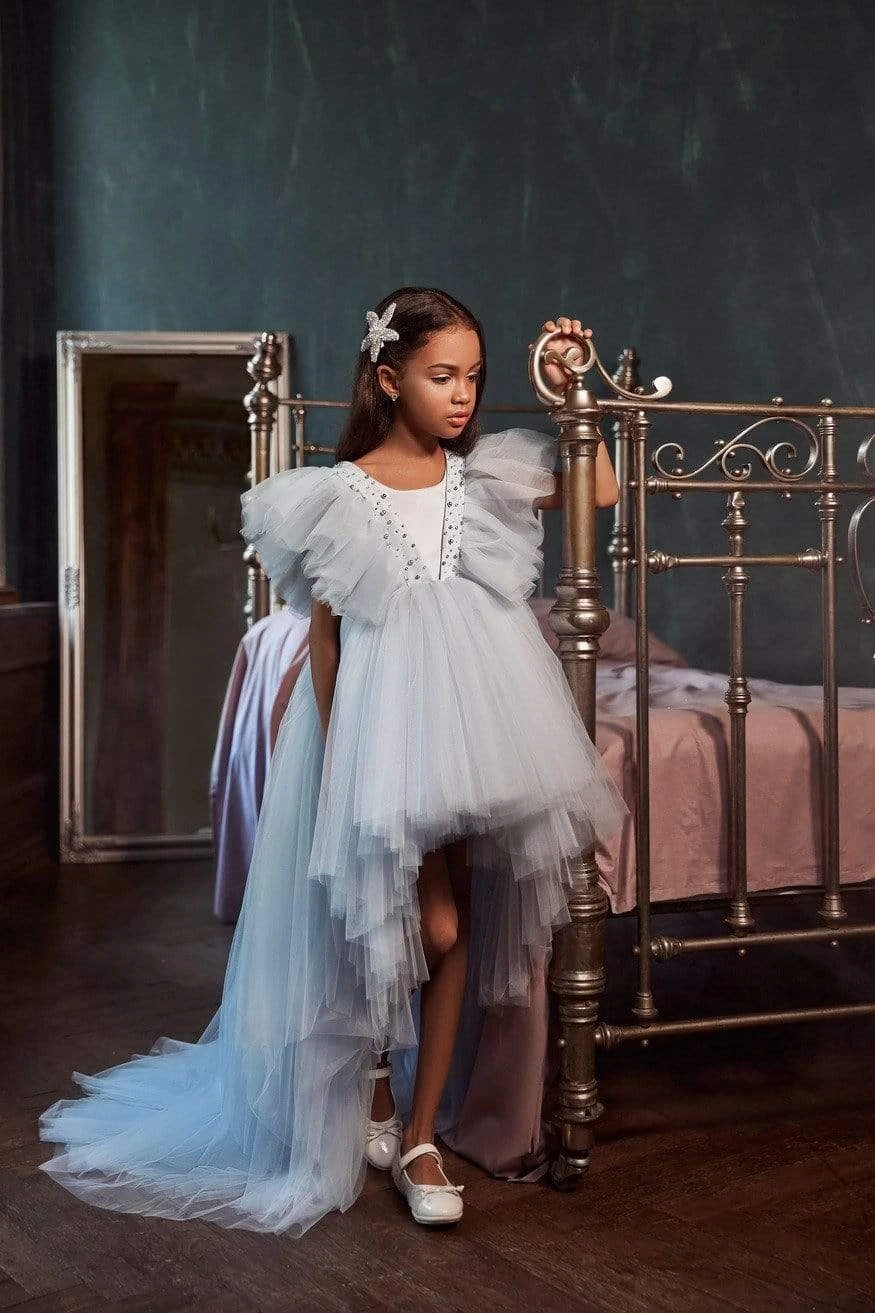 High Low Tulle Flower Girl Dress(High Low Tulle Flower Girl Dress 3143) 1 High Low Tulle Flower Girl Dress(High Low Tulle Flower Girl Dress 3143)