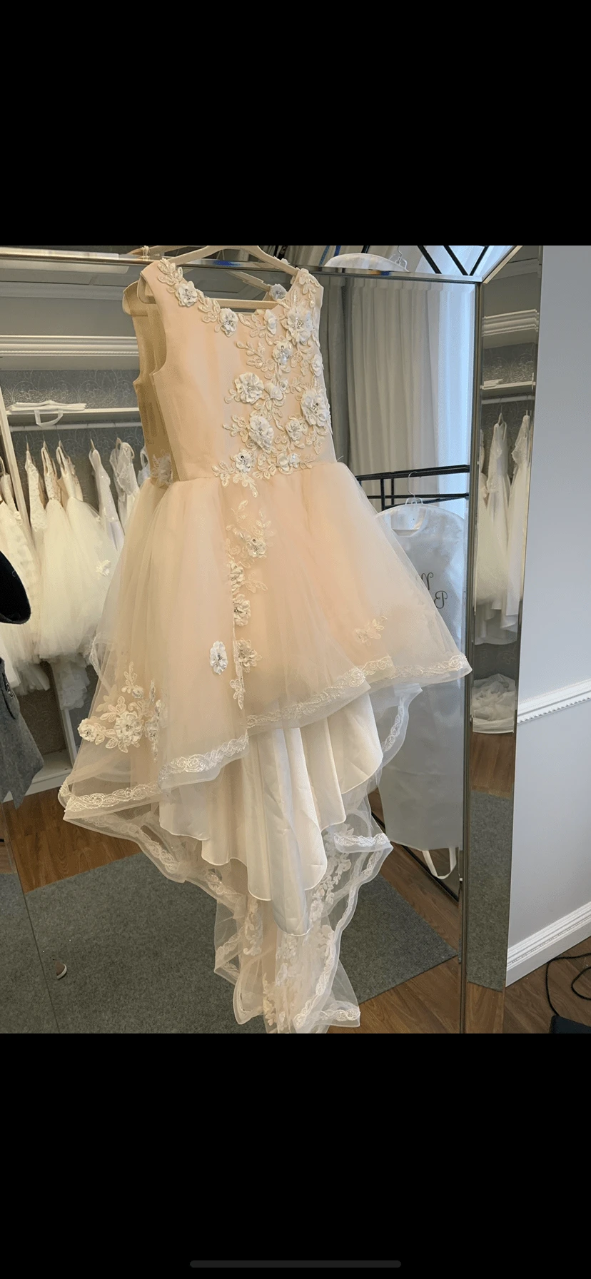 Valencia Blush High Low Dress In Size 7-8(Valencia Blush High Low Dress In Size 7 8) 2 Valencia Blush High Low Dress In Size 7-8(Valencia Blush High Low Dress In Size 7 8) - Image 2