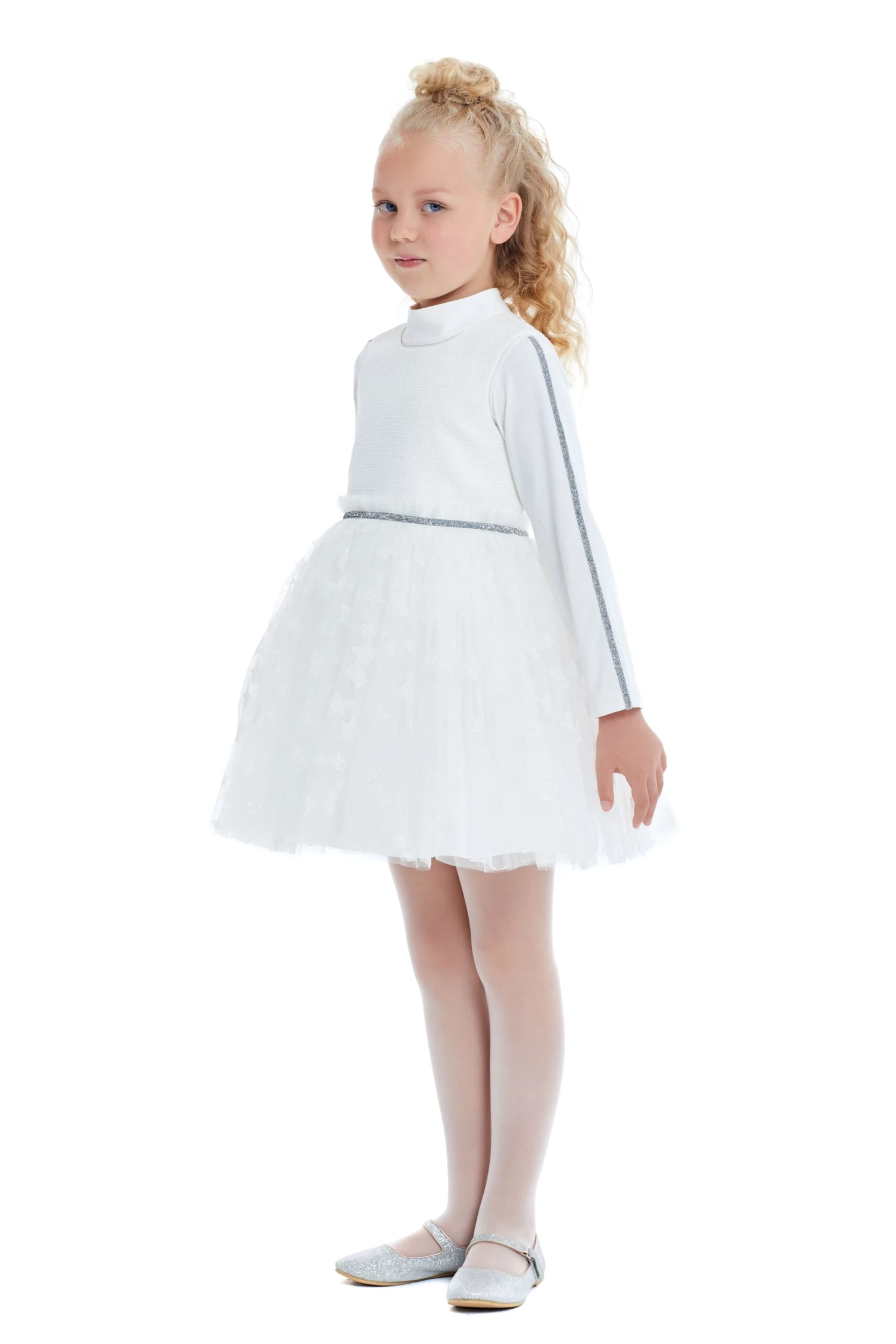 White Girls Outfit Set With Sleeveless Dress And Long-sleeved Shirt(2 Piece Girls Set With Sleeveless Dress And Long Sleeved Shirt) 3 White Girls Outfit Set With Sleeveless Dress And Long-sleeved Shirt(2 Piece Girls Set With Sleeveless Dress And Long Sleeved Shirt) - Image 3