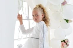 White Girls Outfit Set With Sleeveless Dress And Long-sleeved Shirt(2 Piece Girls Set With Sleeveless Dress And Long Sleeved Shirt) 11 White Girls Outfit Set With Sleeveless Dress And Long-sleeved Shirt(2 Piece Girls Set With Sleeveless Dress And Long Sleeved Shirt) -Mia Bambina Store mia bambina boutique 2 piece girls set with sleeveless dress and long sleeved shirt 4