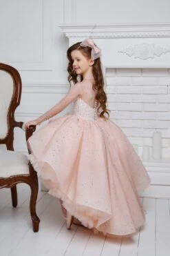 Amelia Couture Girls Pink Sparkly Birthday Dress(Amelia Couture Girls Pink Sparkly Birthday Dress) -Mia Bambina Store mia bambina boutique Amelia Couture Girls Pink Sparkly Birthday Dress 2