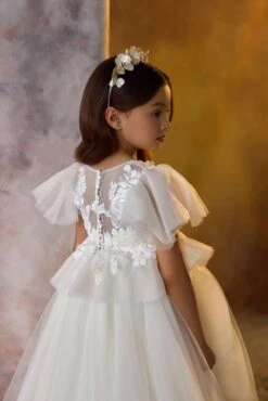 Blossom & Grace Communion Gown(Blossom Grace Communion Gown) -Mia Bambina Store mia bambina boutique Blossom Grace Communion Gown 2